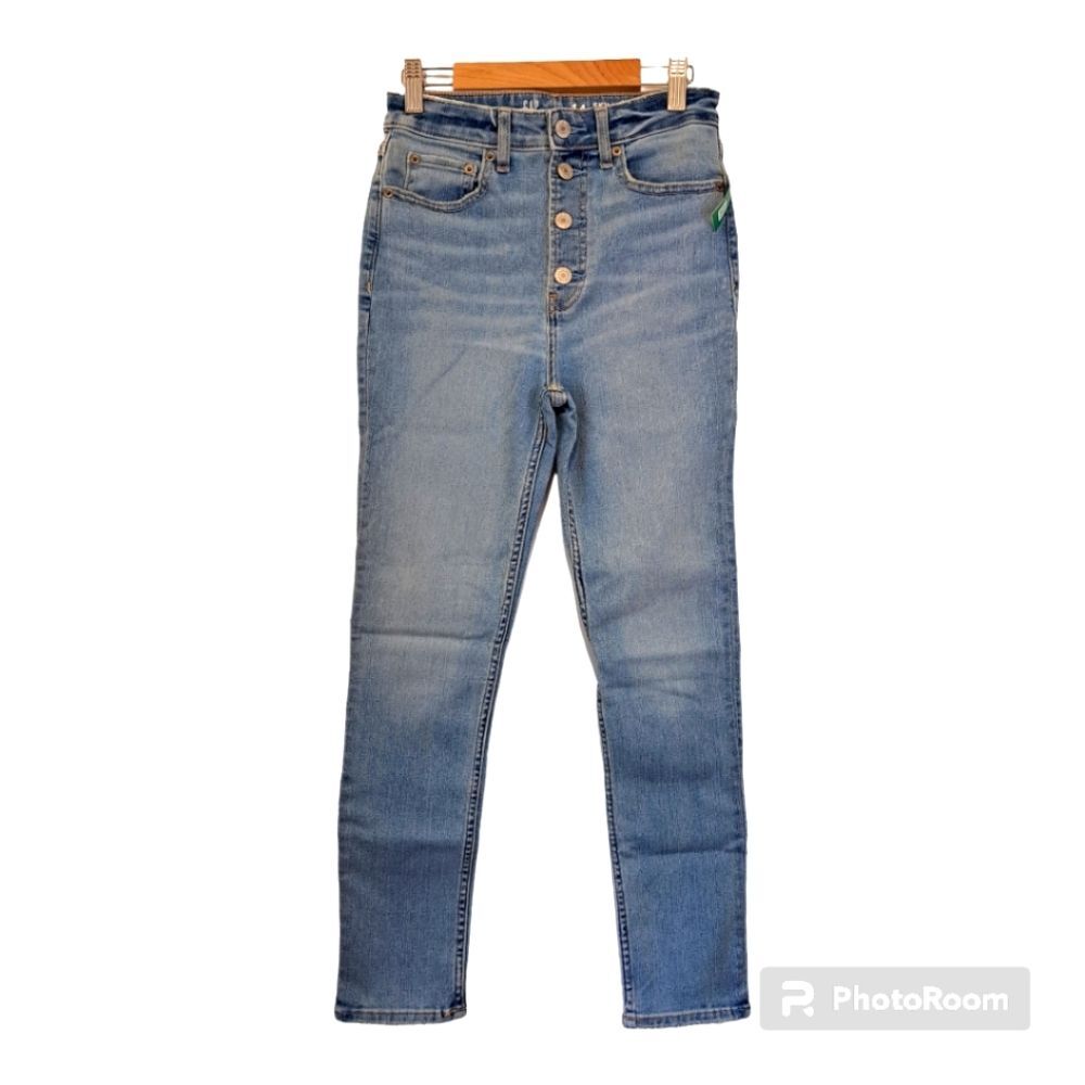 GAP TEEN SKY HIGH RISE SKINNY ANKLE JEANS WITH WASHWELL SZ 14 TEEN NWT
